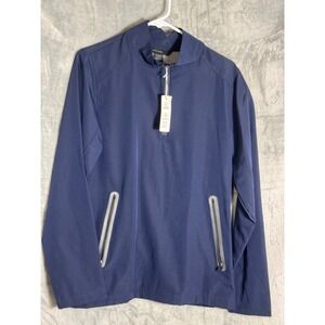 North End Mens Navy Blue Quarter Zip Pullover Moisture‎ Wicking UV Small NEW NWT